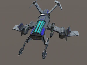 космічний винищувач 3D Модель