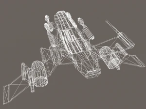 космічний винищувач 3D Модель