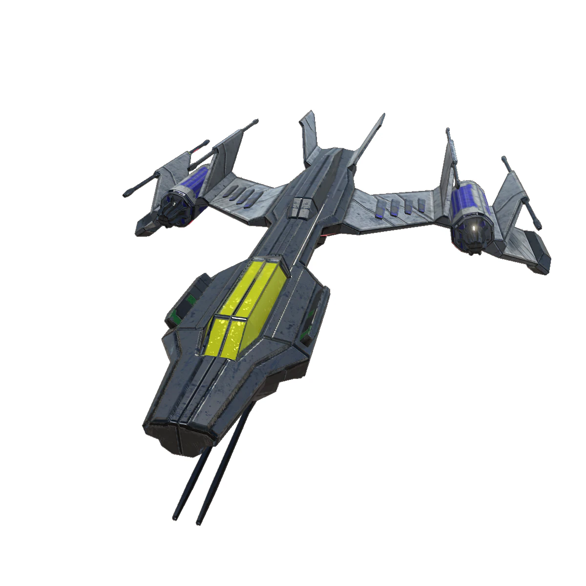 light space fighter 3D Model .c4d .max .obj .3ds .fbx .stl .blend 