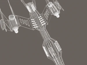light space fighter 3D Model