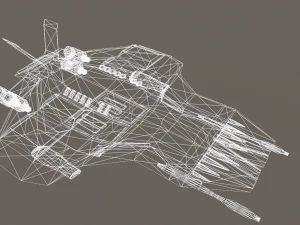 космічний винищувач 3D Модель