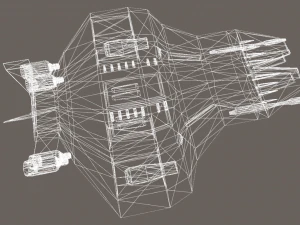космічний винищувач 3D Модель