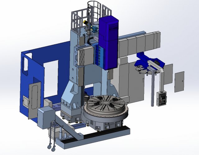 vertical turning machine vtc2000 3D Модель .c4d .max .obj .3ds .fbx .stl .blend 
