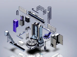 torno vertical vtc2000 Modelo 3D