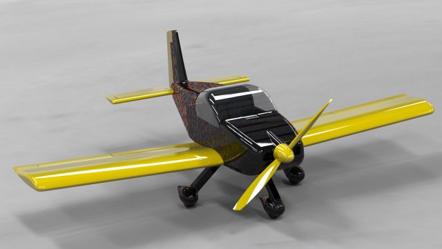 aircraft rv-14a model 3D 打印模型 .c4d .max .obj .3ds .fbx .stl .blend 