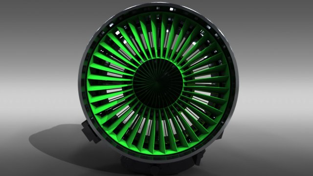 jet engine cfm56 international 3D Модель .c4d .max .obj .3ds .fbx .stl .blend 