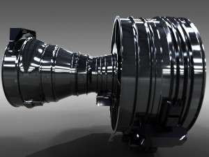jet engine cfm56 international 3D Модель