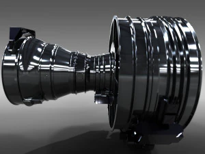 реактивный двигатель CFM56 международный 3D Модель