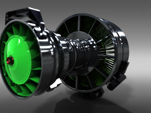 jet engine cfm56 international 3D Модель