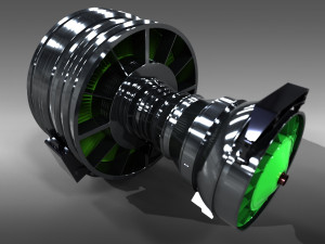 jet engine cfm56 international 3D Модель