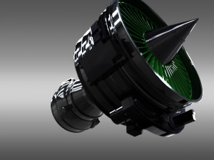 jet engine cfm56 international 3D Модель