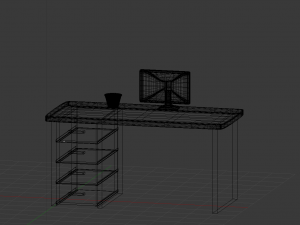 work desk Model 3D