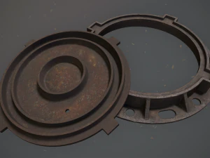 sewer hatch pack 1 low poly lods three texture options 3D Model