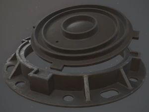 sewer hatch pack 1 low poly lods three texture options 3D Model
