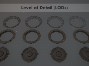 sewer hatch pack 1 low poly lods three texture options 3D मॉडल