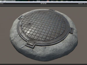 sewer hatch pack 1 low poly lods three texture options 3D Model