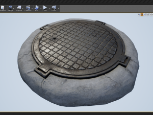 sewer hatch pack 1 low poly lods three texture options 3D मॉडल
