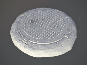 sewer hatch pack 1 low poly lods three texture options 3D मॉडल