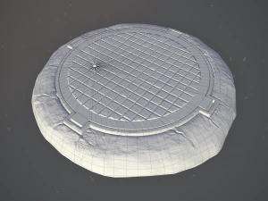 sewer hatch pack 1 low poly lods three texture options 3D Model