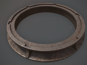 sewer hatch v4 low poly lods 3D मॉडल