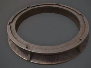 sewer hatch v4 low poly lods 3D Model