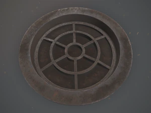 sewer hatch v4 low poly lods 3D Model
