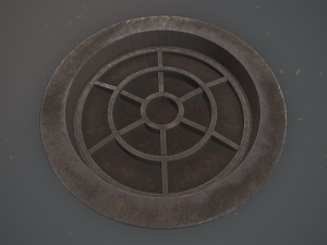 sewer hatch v4 low poly lods 3D मॉडल