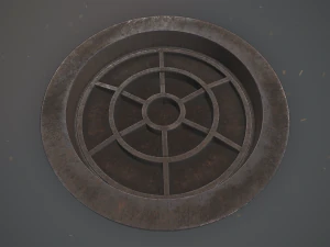 sewer hatch v4 low poly lods 3D Model