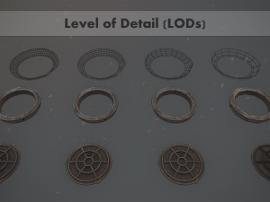 sewer hatch v4 low poly lods 3D मॉडल