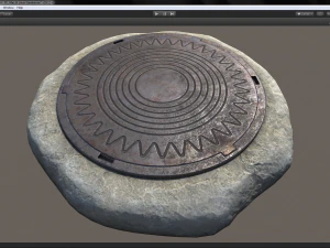 sewer hatch v4 low poly lods 3D Model