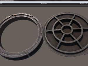 sewer hatch v4 low poly lods 3D Model