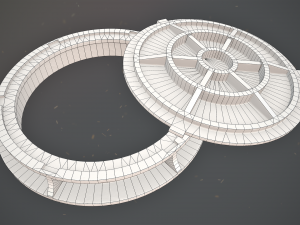 sewer hatch v4 low poly lods 3D मॉडल