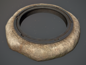 sewer hatch v5 low poly lods 3D Model