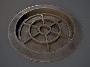 sewer hatch v5 low poly lods 3D Model