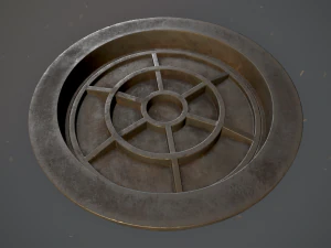 sewer hatch v5 low poly lods 3D Model