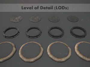 sewer hatch v5 low poly lods 3D Model