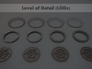 sewer hatch v5 low poly lods 3D Model