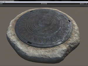 sewer hatch v5 low poly lods 3D Model
