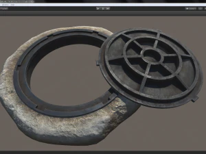 sewer hatch v5 low poly lods 3D Model