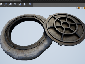 sewer hatch v5 low poly lods 3D Model