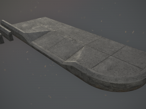 sidewalk set 1 modular low poly color options 3D 模型