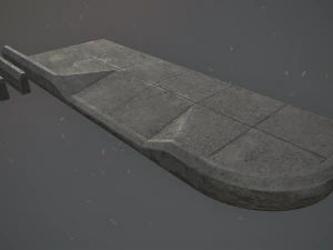 sidewalk set 1 modular low poly color options 3D Model