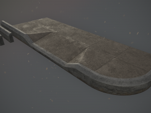 sidewalk set 1 modular low poly color options 3D 模型