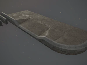sidewalk set 1 modular low poly color options 3D Model