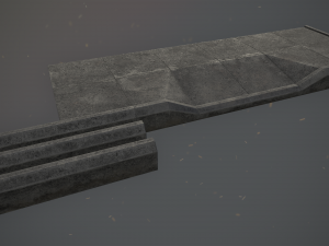 sidewalk set 1 modular low poly color options 3D 模型