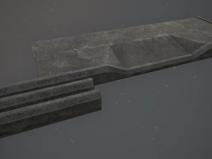 sidewalk set 1 modular low poly color options 3D Model