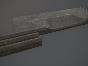 sidewalk set 1 modular low poly color options 3D 模型