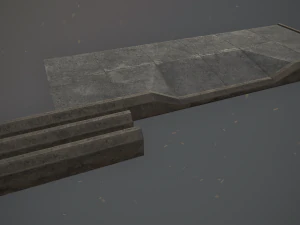 sidewalk set 1 modular low poly color options 3D Model