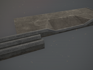 sidewalk set 1 modular low poly color options 3D 模型