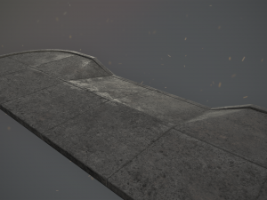 sidewalk set 1 modular low poly color options 3D 模型